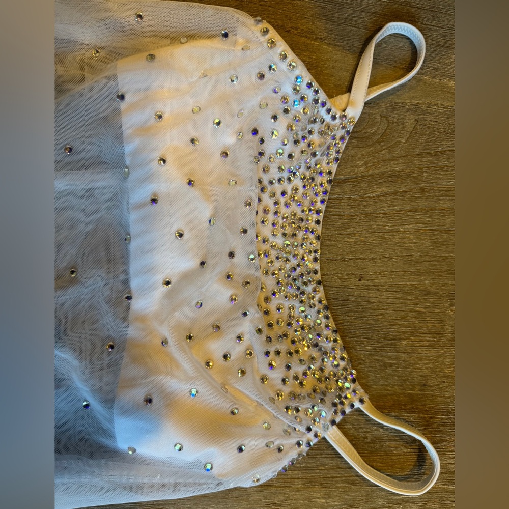 Custom Lyrical or Contemporary Solo Costume Size 8/9 White - Picture 11 of 12